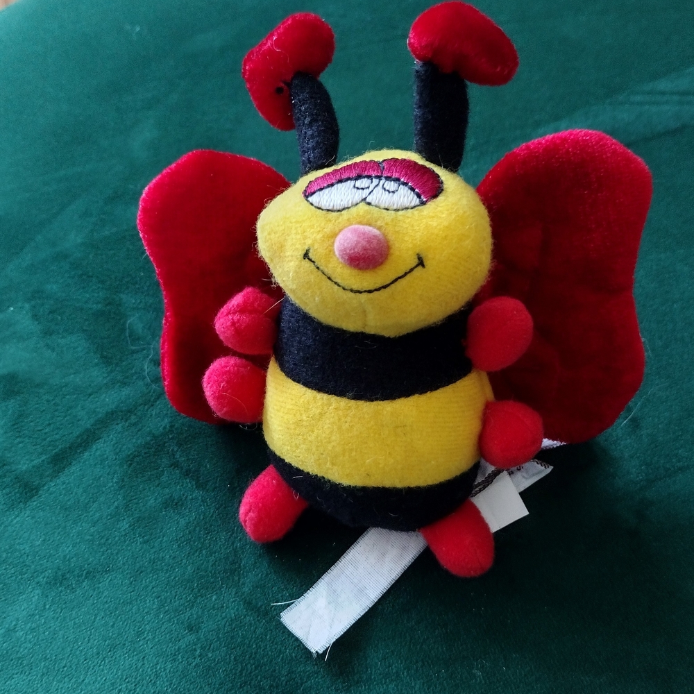 GUND Plush Mini Bumblebee Toy with Red Wings